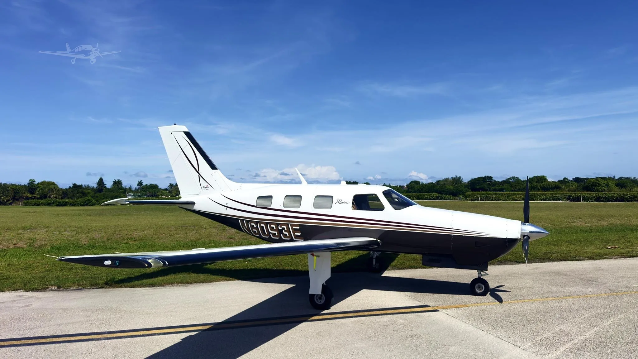 Exterior view of a 2010 PIPER MALIBU MATRIX, N6093E.