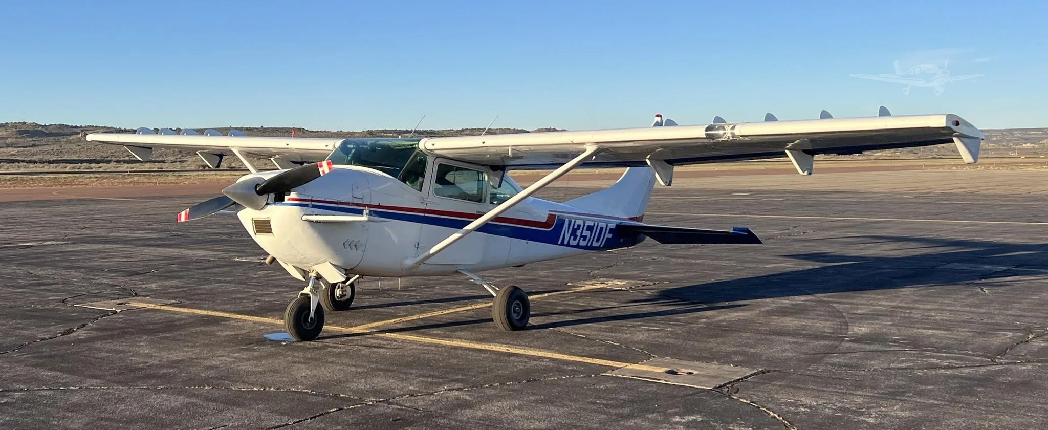 Exterior view of a 1966 CESSNA 182 SKYLANE, N3510F.