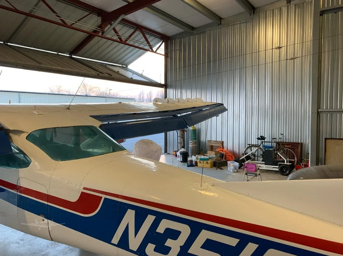 Exterior view of a 1966 CESSNA 182 SKYLANE, N3510F.