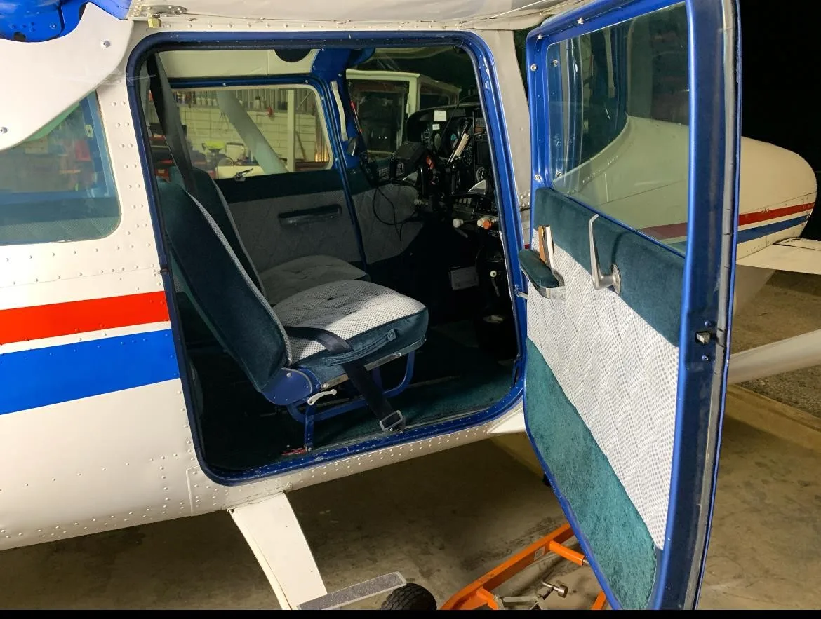 Cockpit and instrument panel of a 1966 CESSNA 182 SKYLANE.