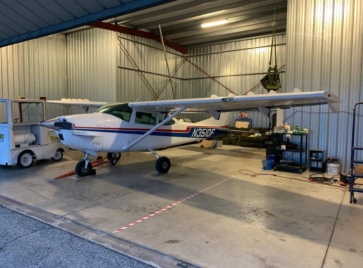 Exterior view of a 1966 CESSNA 182 SKYLANE, N3510F.