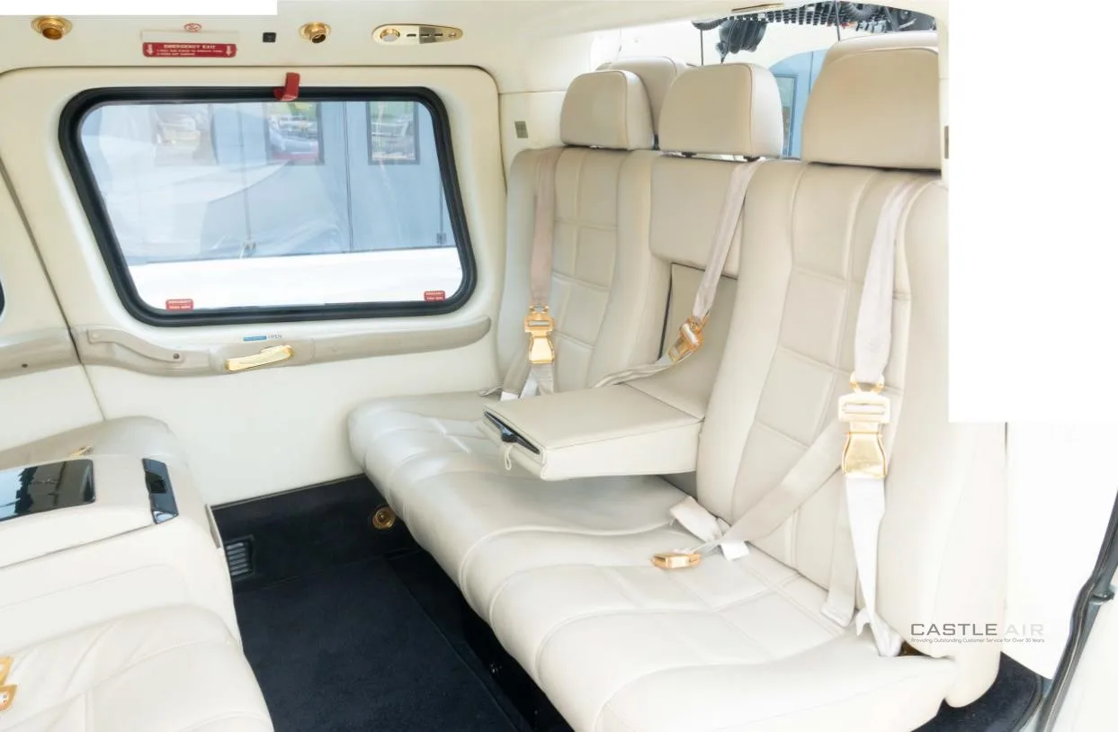 Cabin interior of a 2002 AGUSTA A109E POWER.