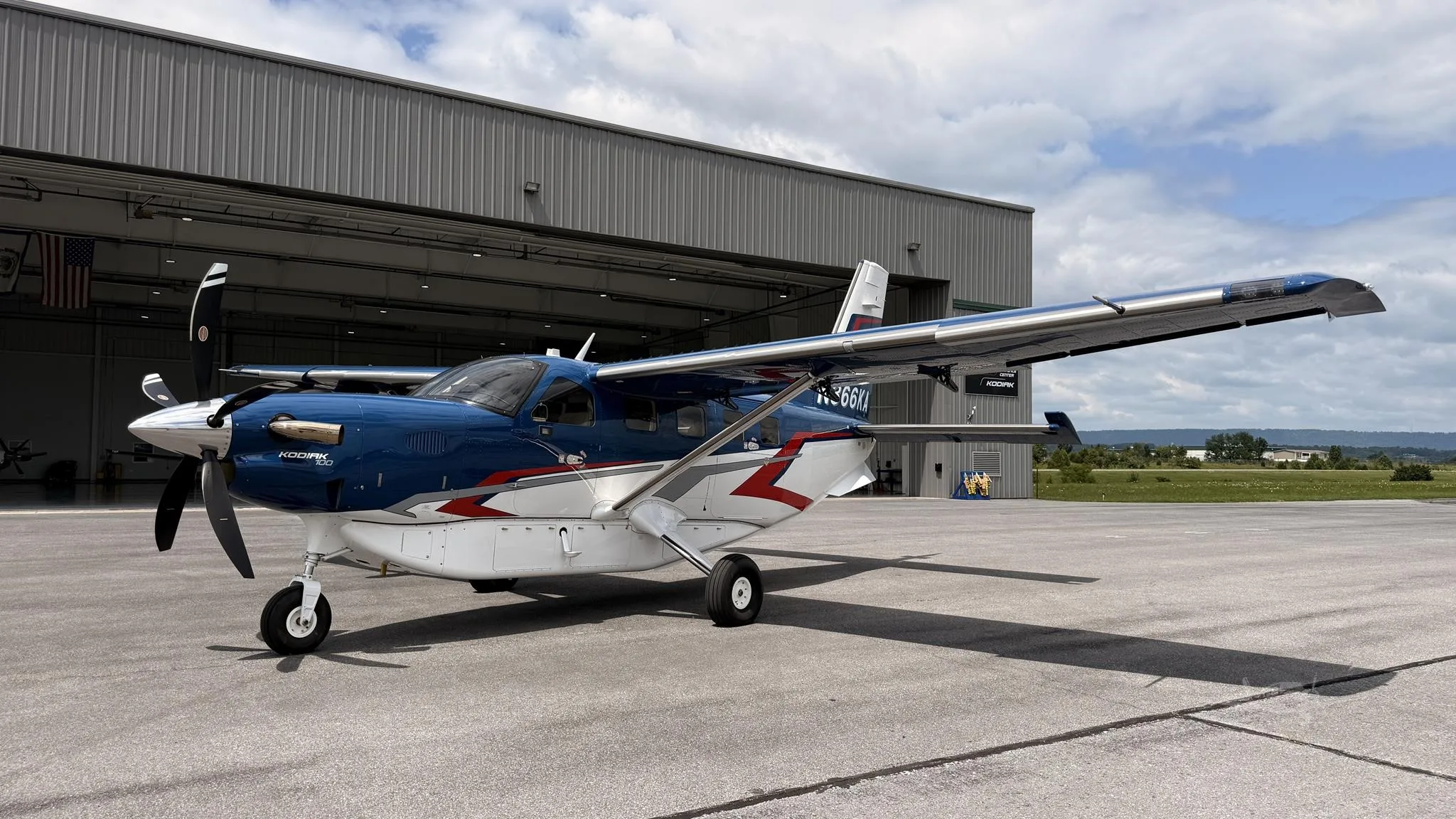 Exterior view of a 2026 DAHER KODIAK 100 SERIES III, N366KA.