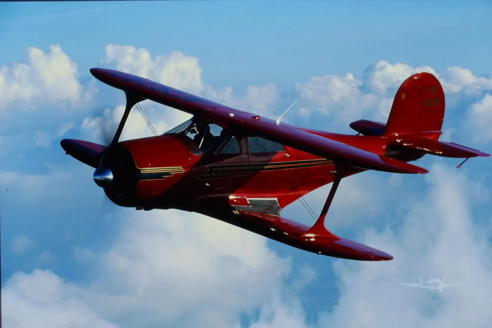 Marketing image of a 1946 BEECHCRAFT 17 STAGGERWING.