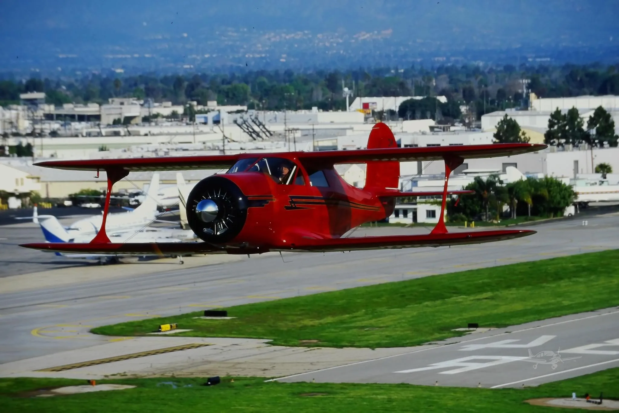 Exterior view of a 1946 BEECHCRAFT 17 STAGGERWING, N80321.
