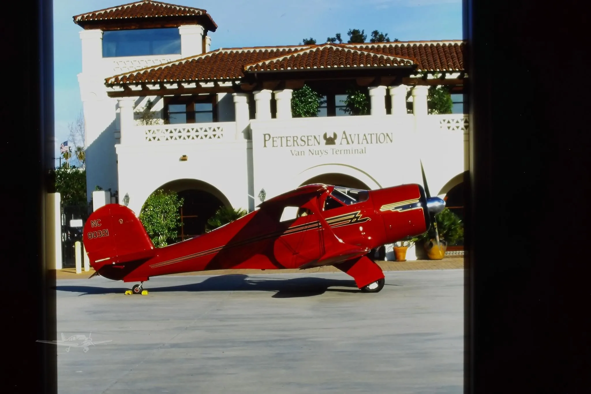 Exterior view of a 1946 BEECHCRAFT 17 STAGGERWING, N80321.