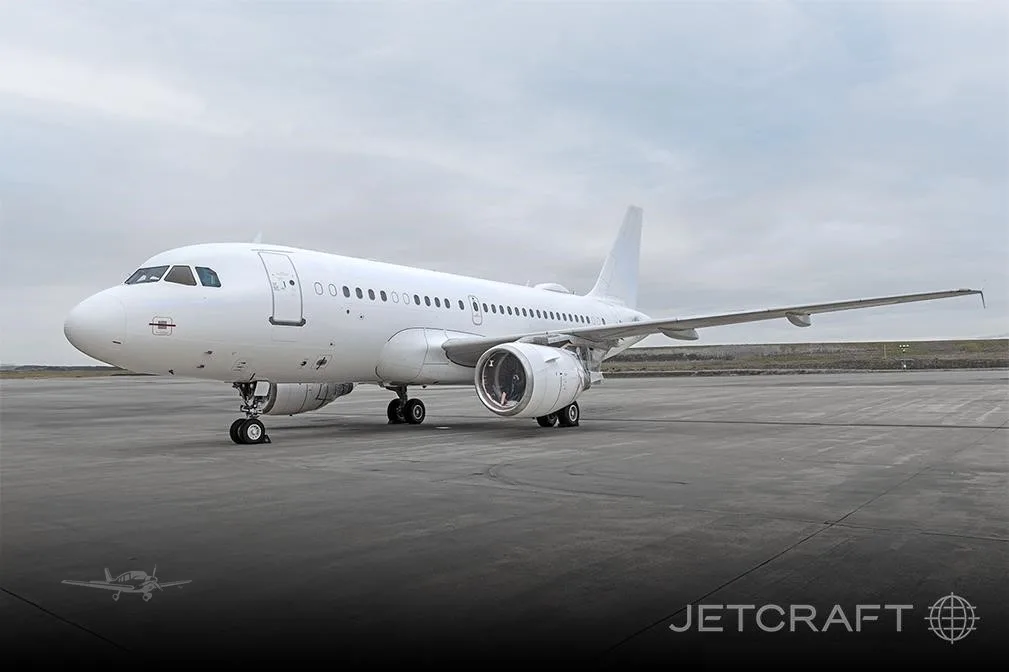 Exterior view of a 2001 AIRBUS ACJ319.