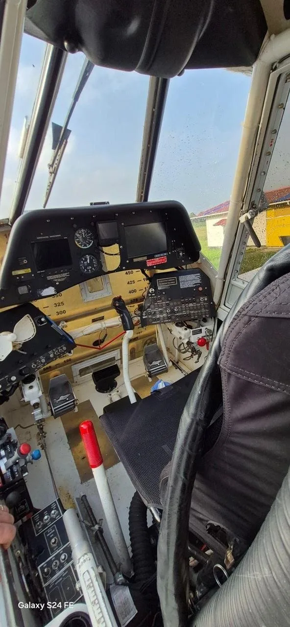 Cockpit and instrument panel of a 2017 THRUSH S2R-T34.