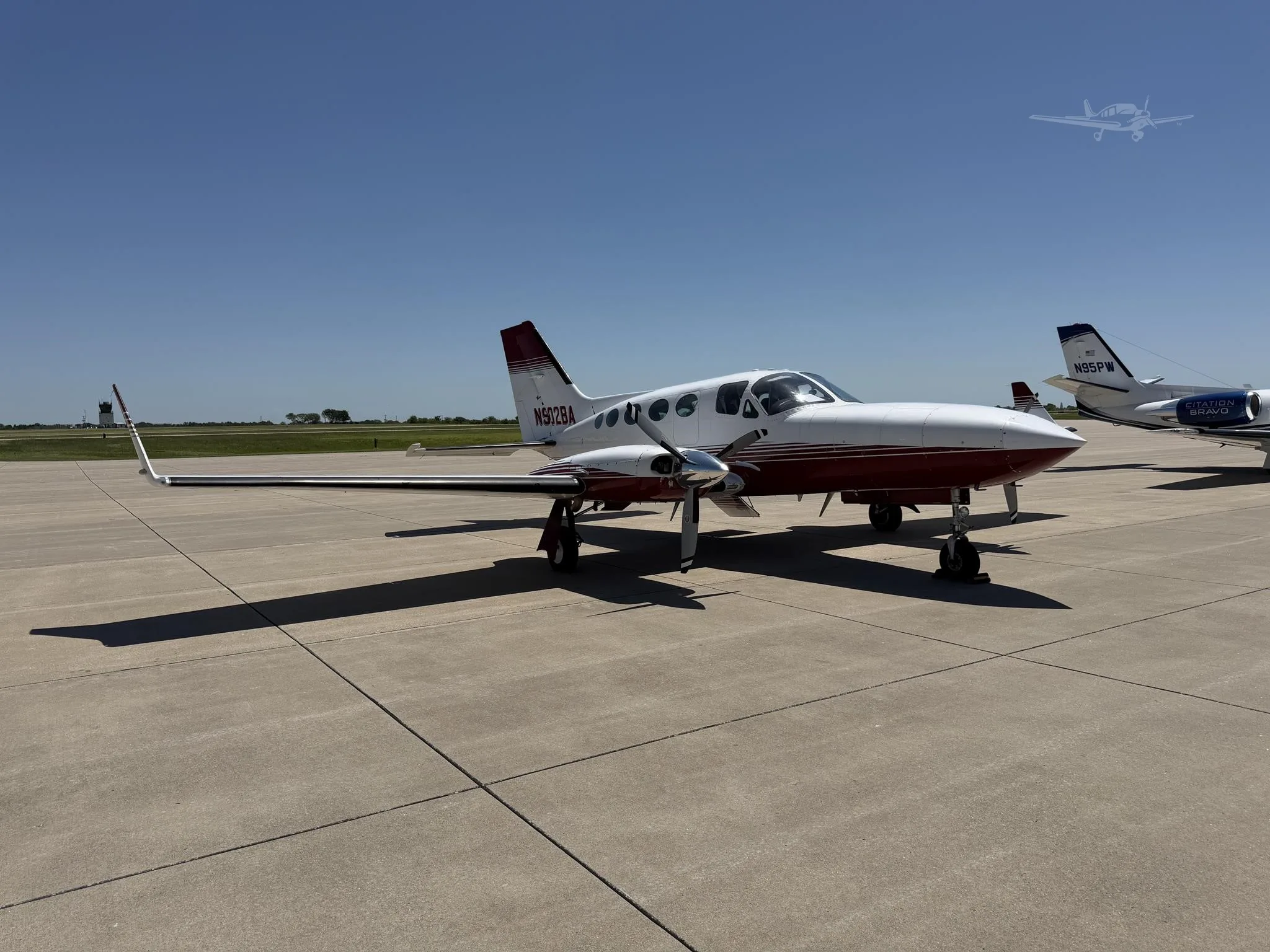 Exterior view of a 1979 CESSNA 414A, N902BA.
