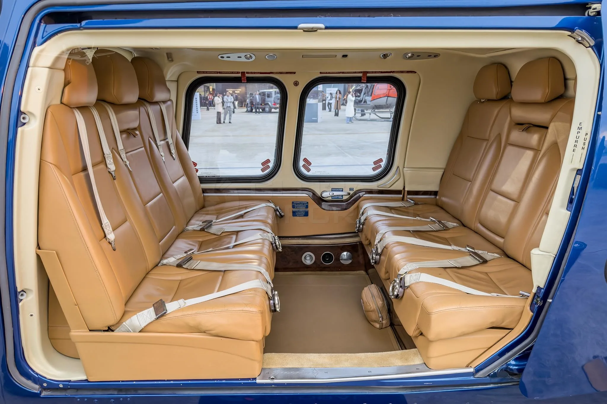 Cabin interior of a 2013 AGUSTA AW109SP GRANDNEW.