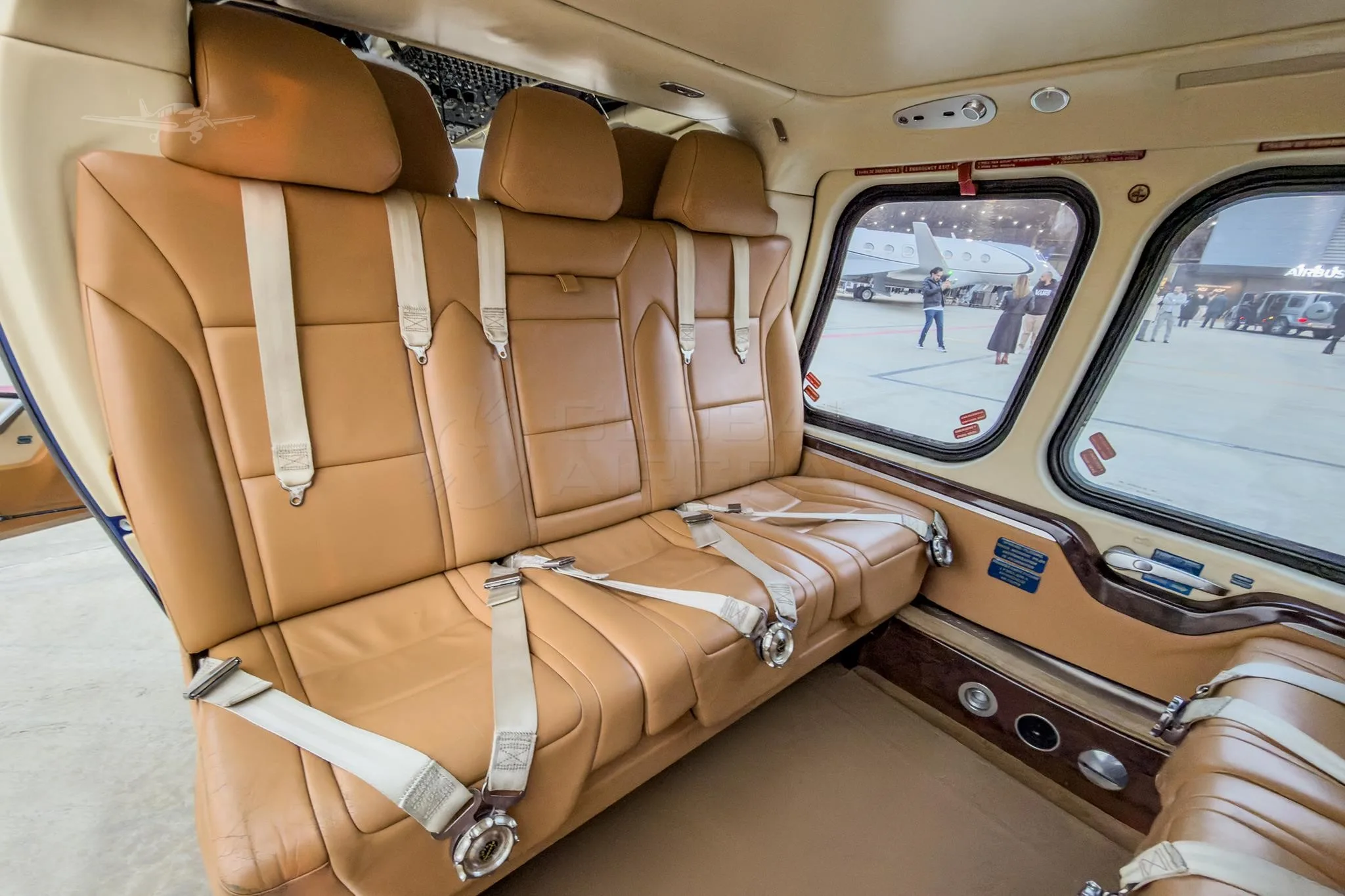 Cabin interior of a 2013 AGUSTA AW109SP GRANDNEW.