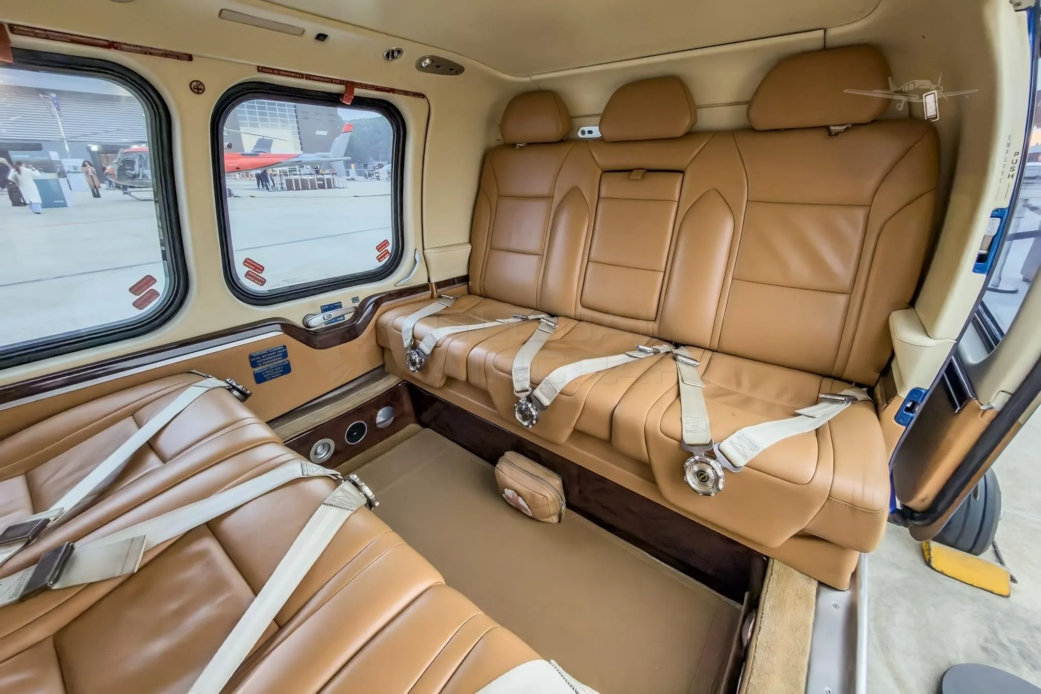 Cabin interior of a 2013 AGUSTA AW109SP GRANDNEW.