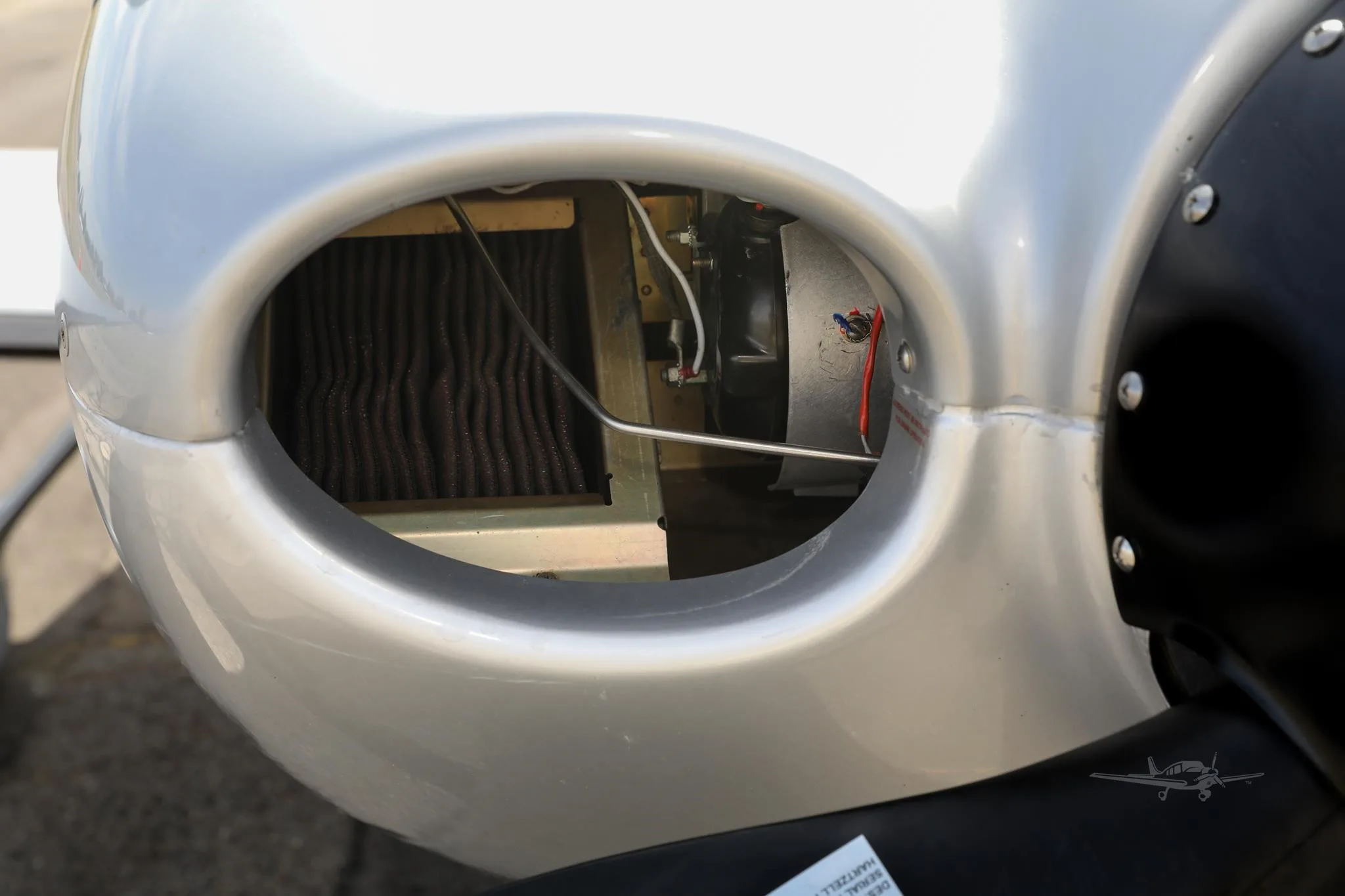 Engine detail of a 2007 CIRRUS SR22-G3 TURBO.