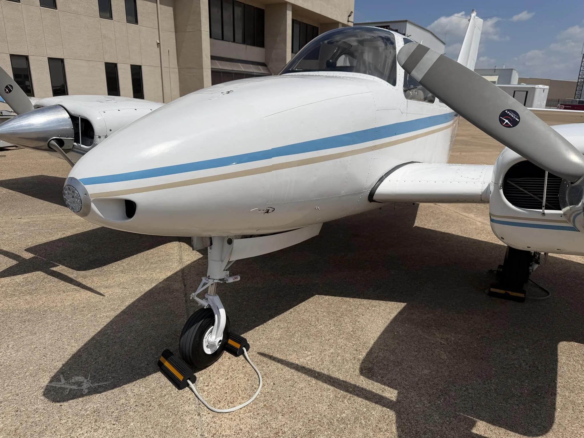 Exterior view of a 1964 BEECHCRAFT B55 BARON, N1529S.