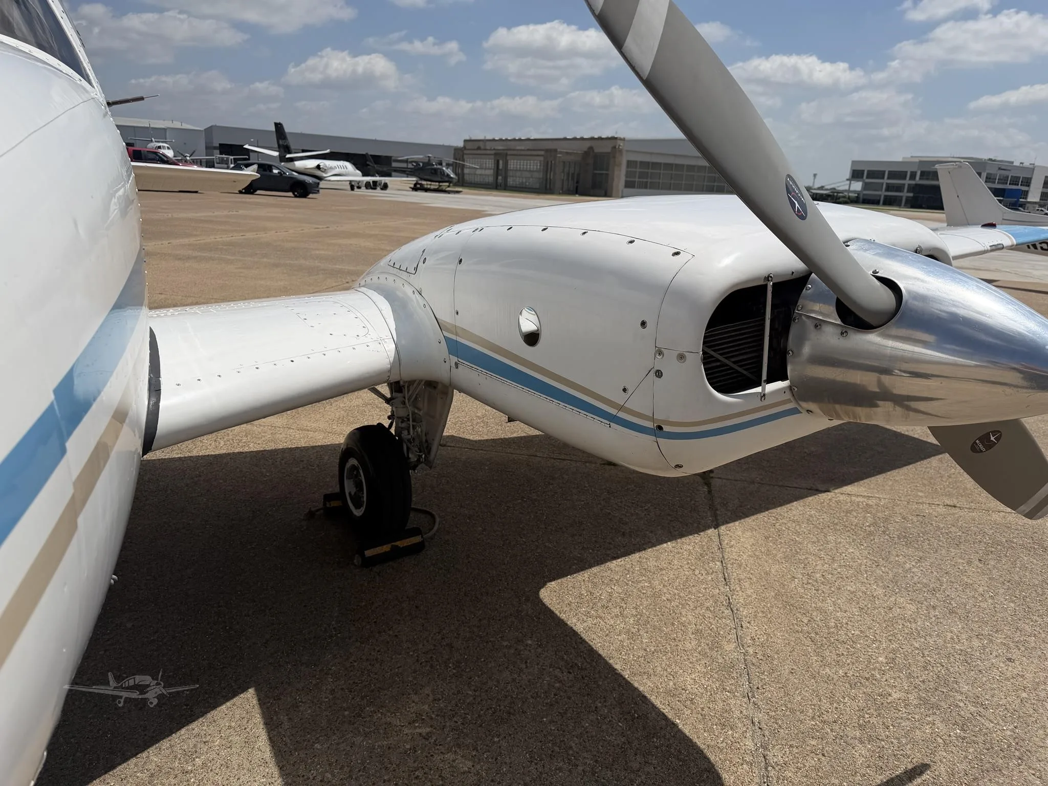 Exterior view of a 1964 BEECHCRAFT B55 BARON, N1529S.