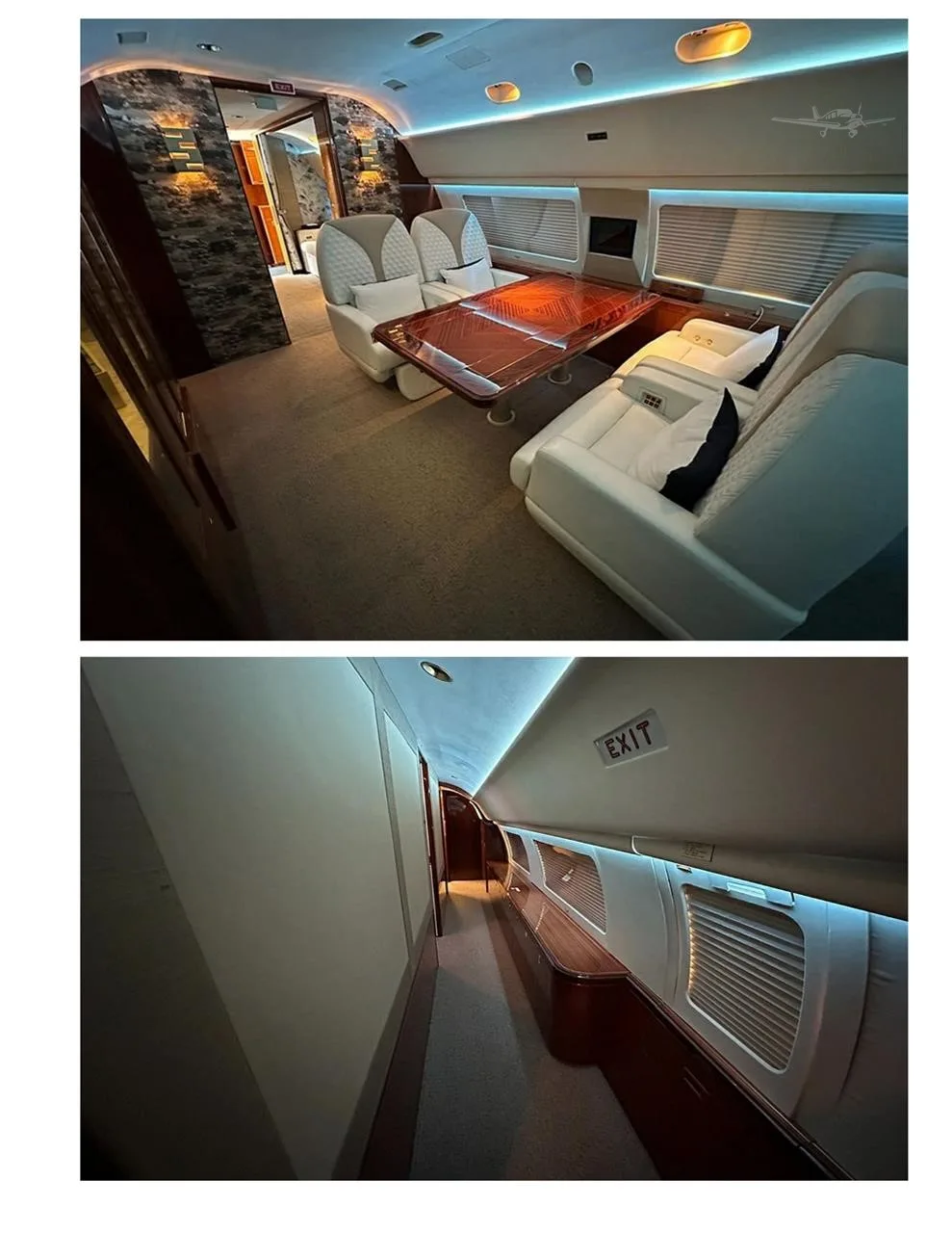 Cabin interior of a 2017 AIRBUS ACJ321.