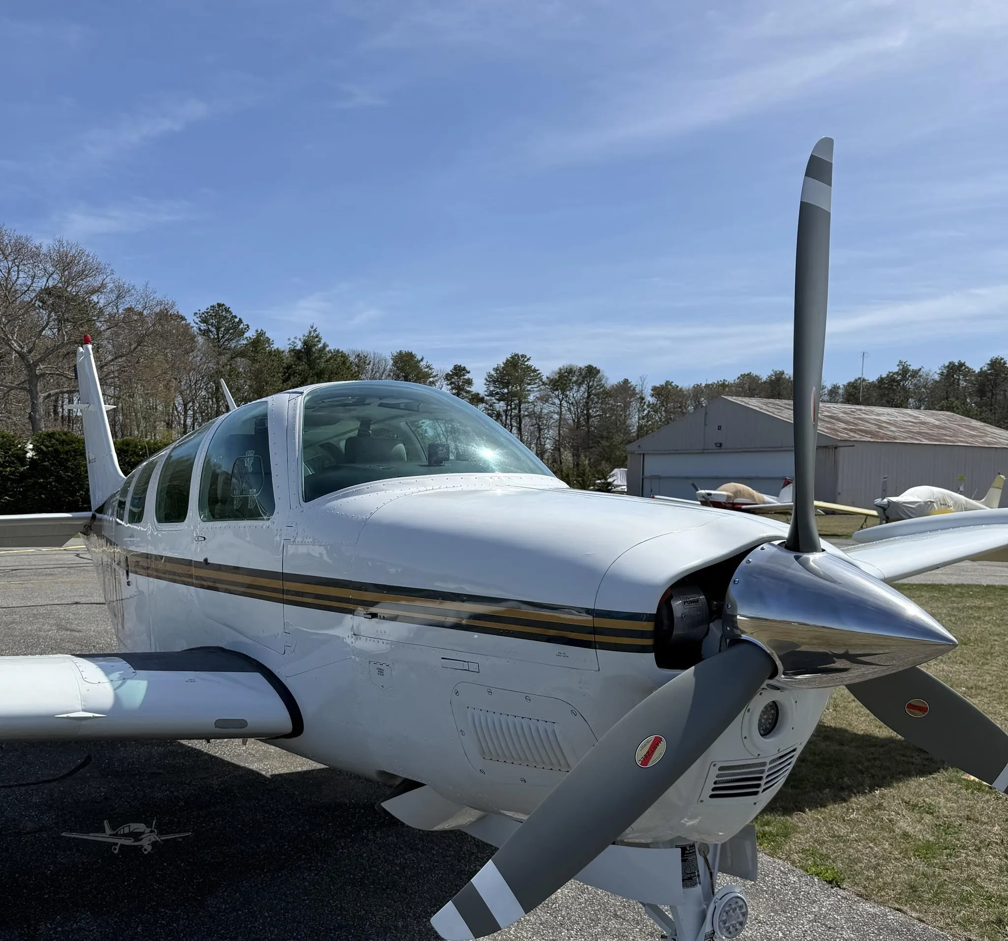 Exterior view of a 1982 BEECHCRAFT A36 BONANZA, N212TD.