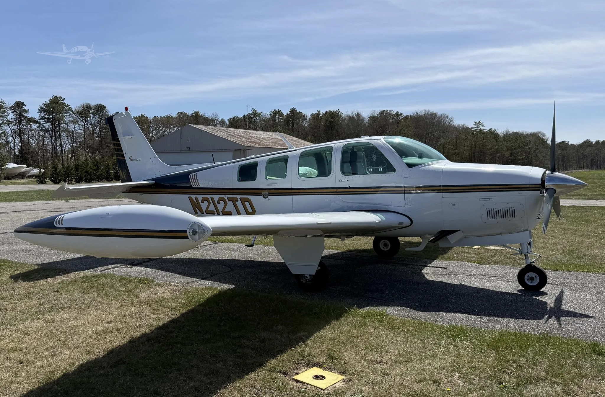 Exterior view of a 1982 BEECHCRAFT A36 BONANZA, N212TD.