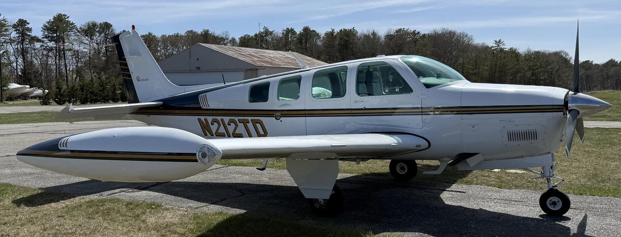 Exterior view of a 1982 BEECHCRAFT A36 BONANZA, N212TD.
