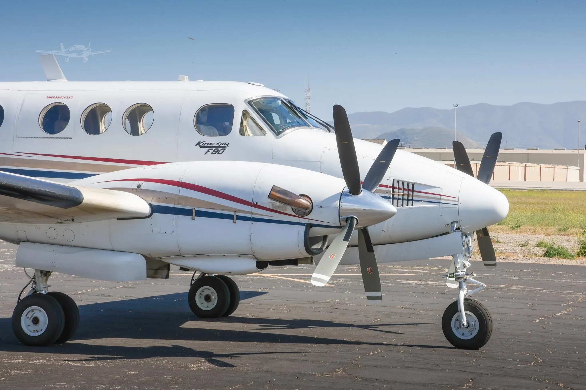 Exterior view of a 1981 BEECHCRAFT KING AIR F90, N10DH.