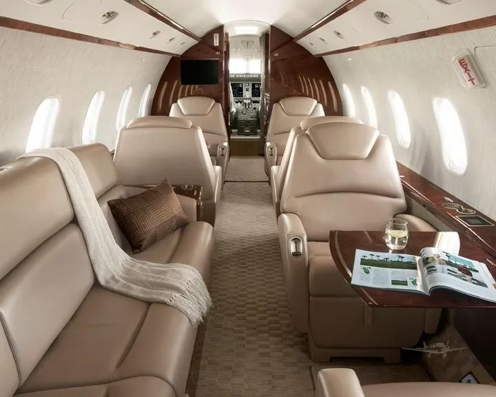 Cabin interior of a 2011 BOMBARDIER CHALLENGER 300.