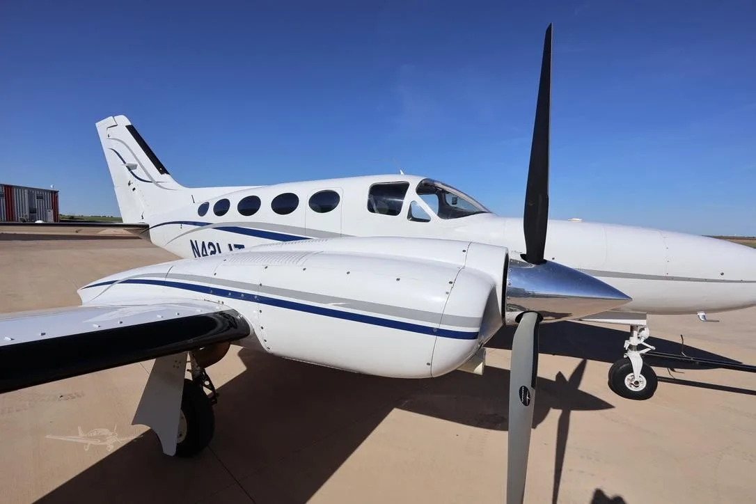 Exterior view of a 1979 CESSNA 421C, N421JT.