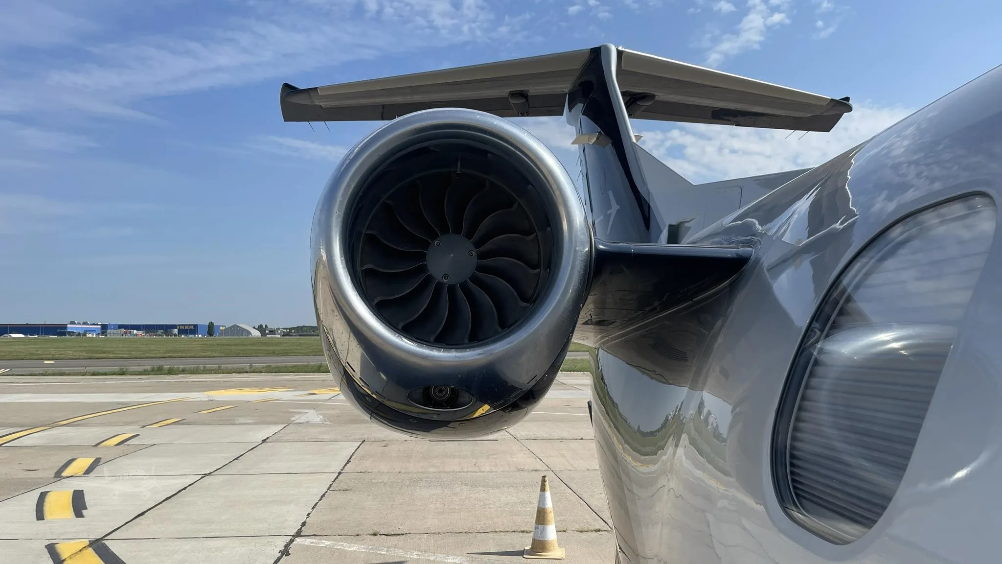 Engine detail of a 2022 EMBRAER PHENOM 100EV.