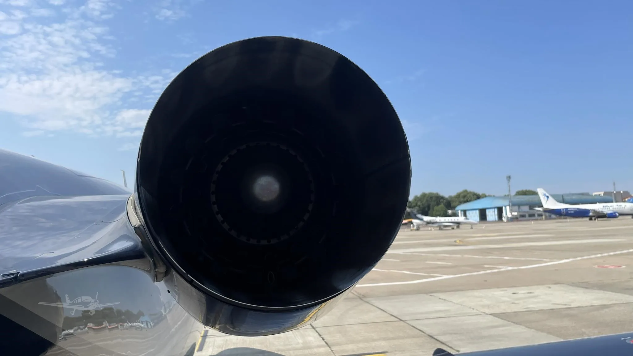 Engine detail of a 2022 EMBRAER PHENOM 100EV.