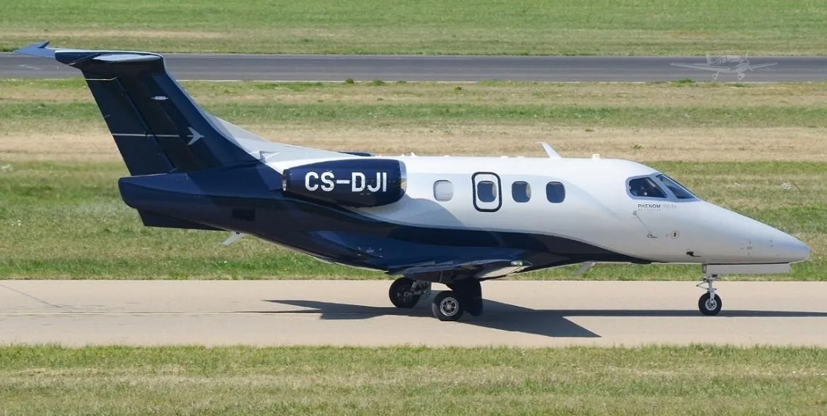 Exterior view of a 2022 EMBRAER PHENOM 100EV.