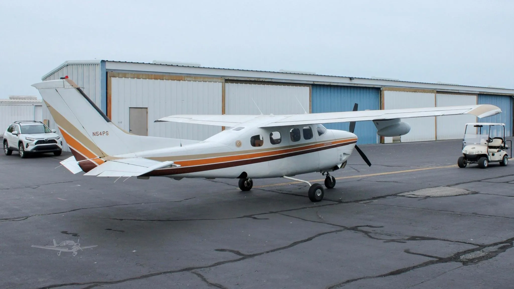 Exterior view of a 1980 CESSNA P210N, N54PS.