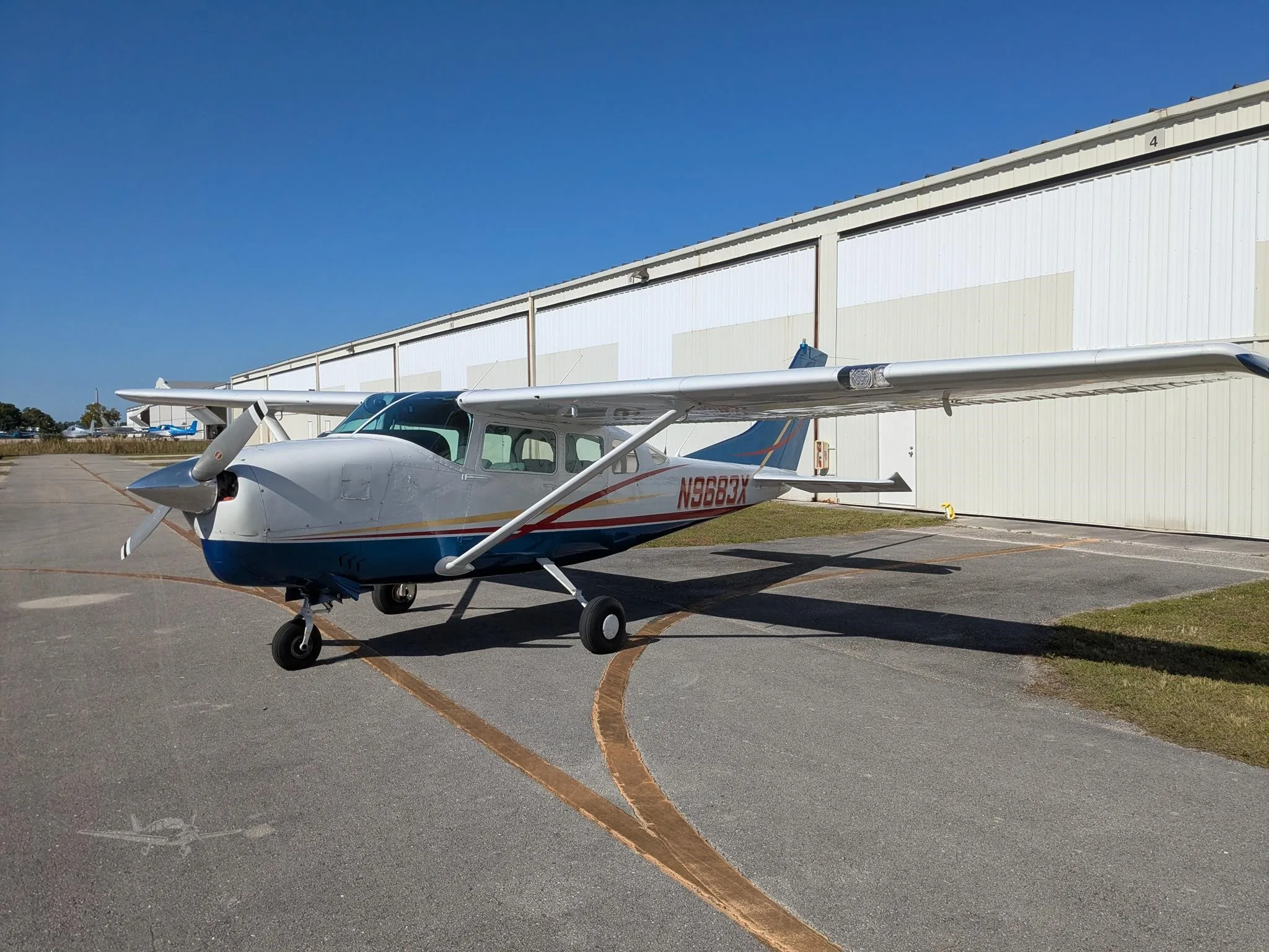 Exterior view of a 1962 CESSNA 210, N9683X.