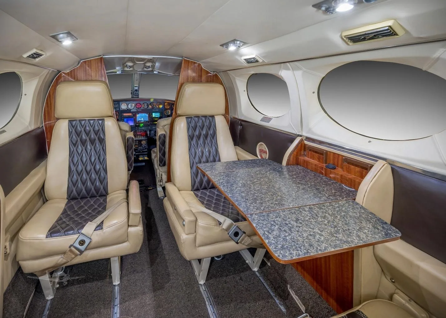 Cabin interior of a 1978 CESSNA 414A.