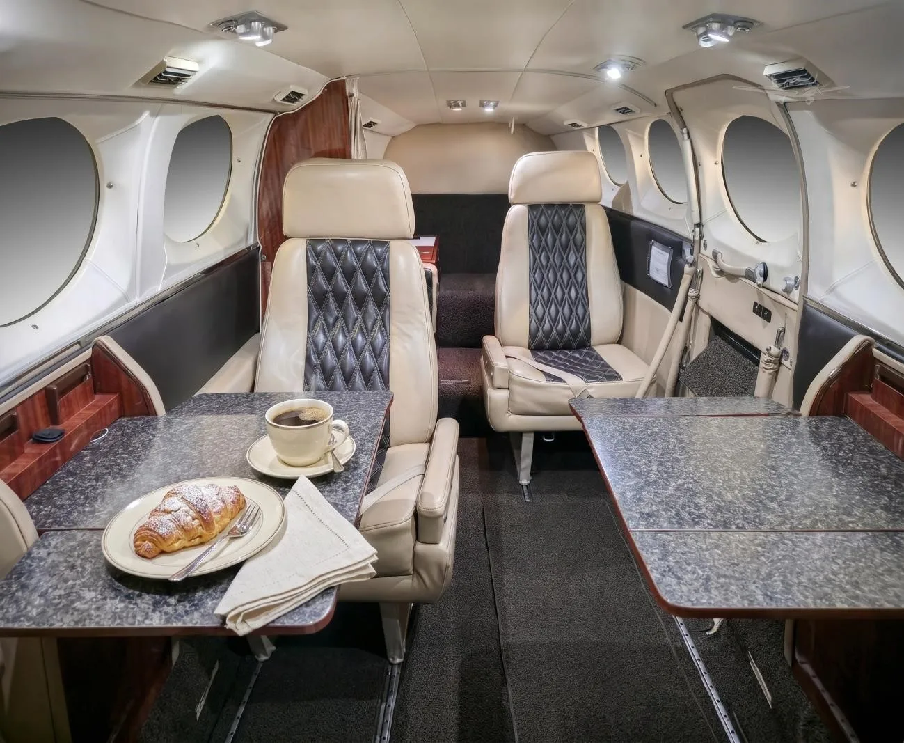 Cabin interior of a 1978 CESSNA 414A.