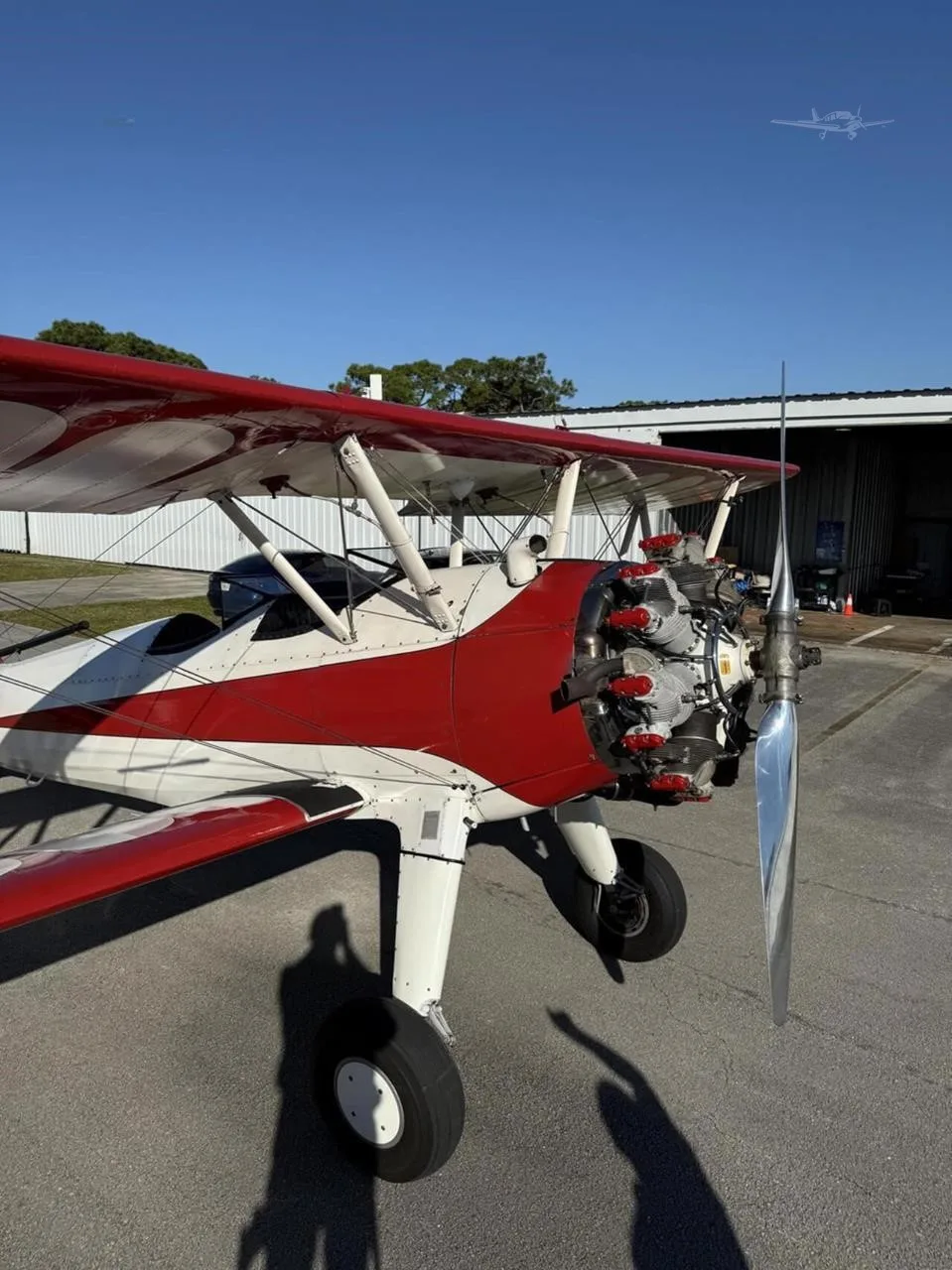 Exterior view of a 1943 BOEING/STEARMAN PT-17 KAYDET, N67119.