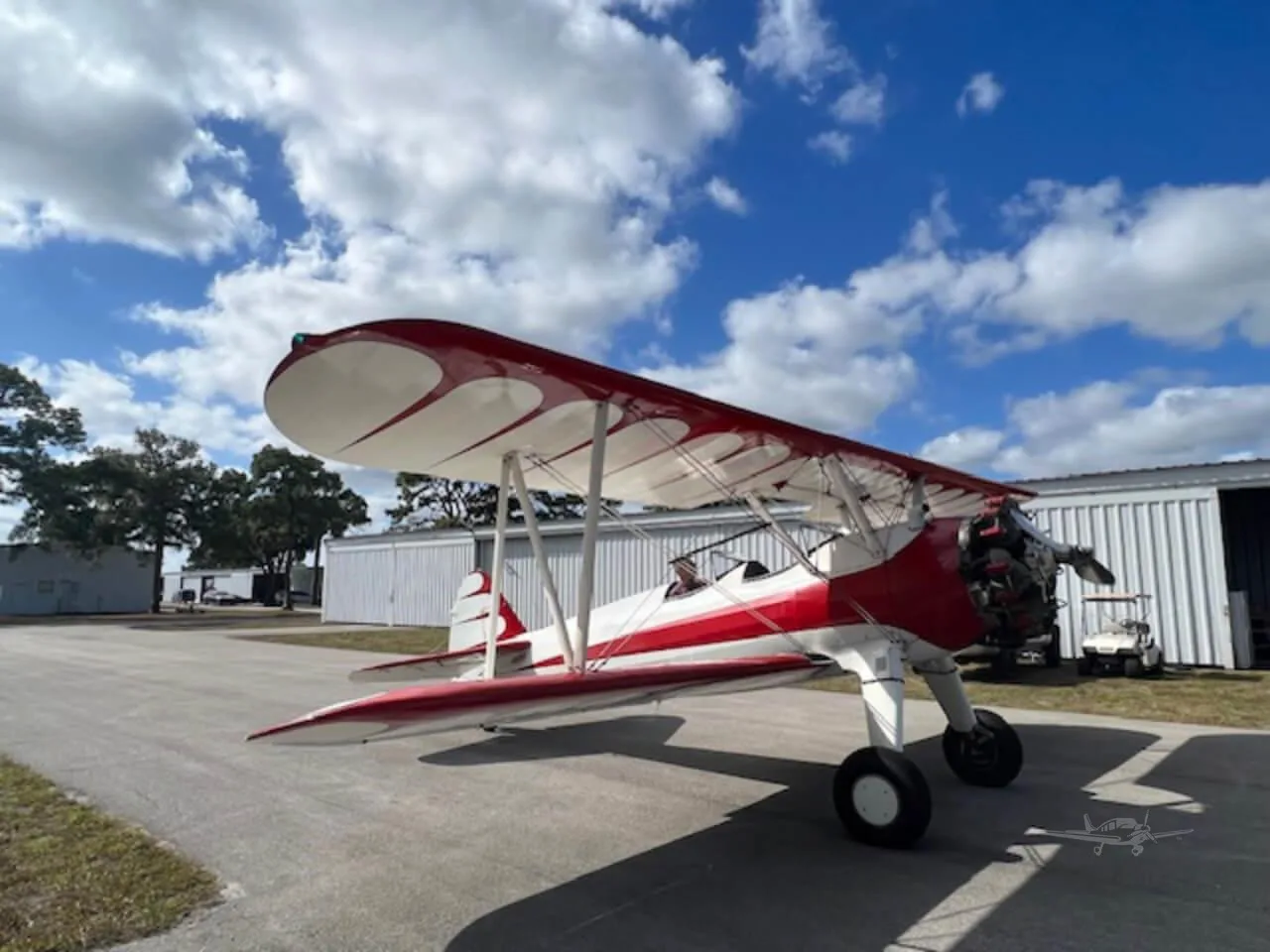 Exterior view of a 1943 BOEING/STEARMAN PT-17 KAYDET, N67119.