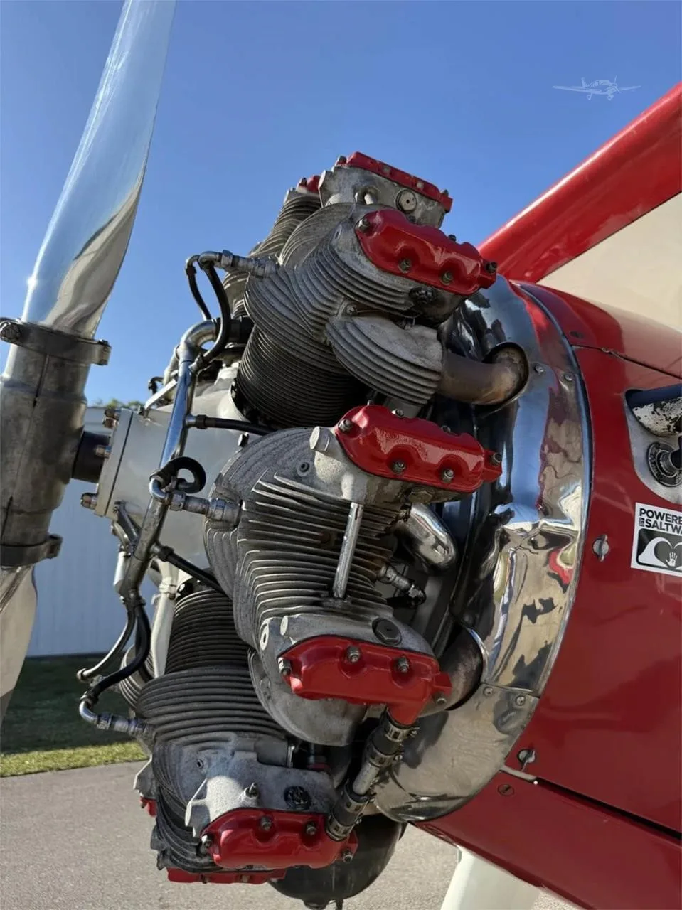 Engine detail of a 1943 BOEING/STEARMAN PT-17 KAYDET.