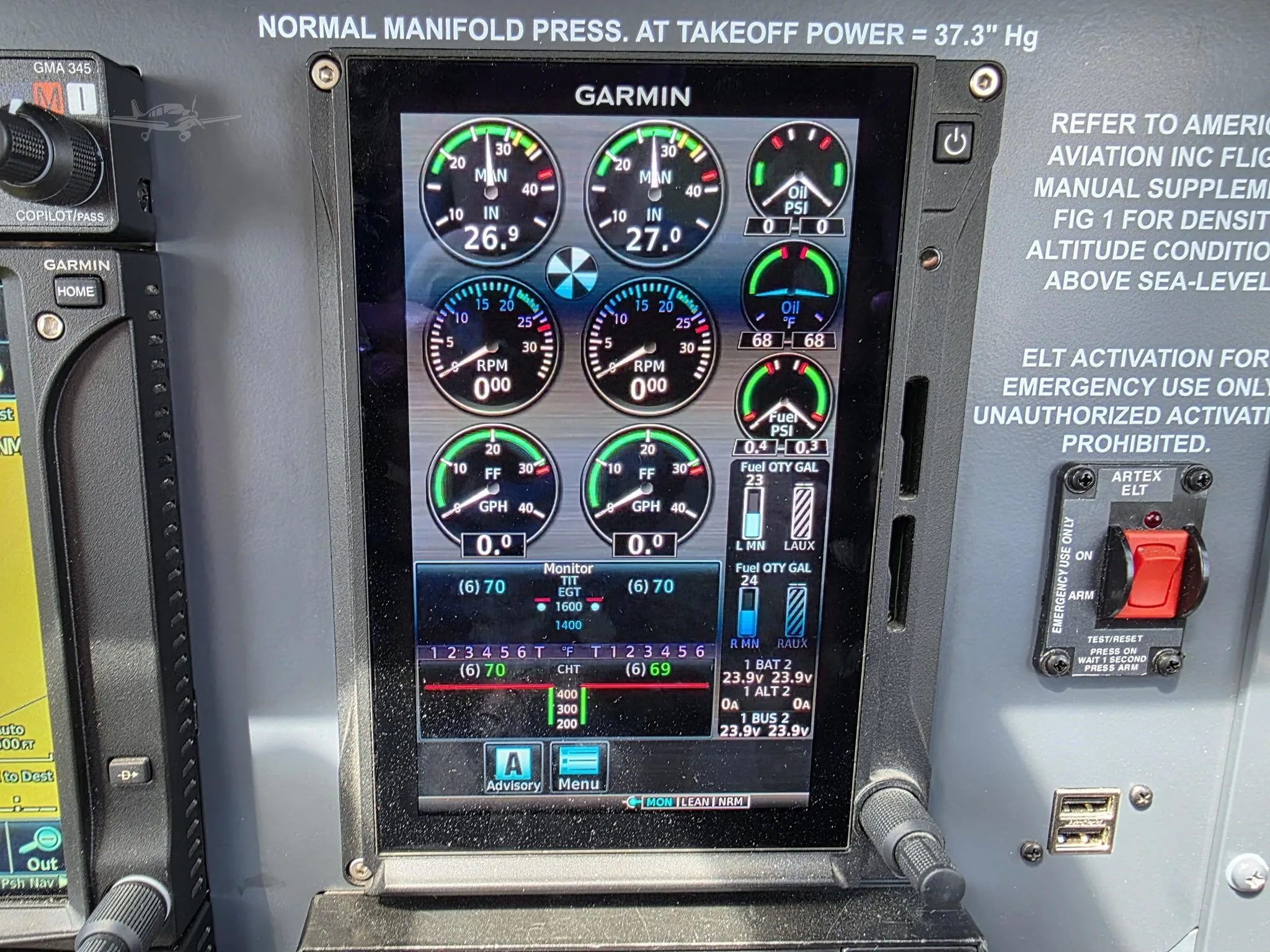 Avionics suite of a 1978 CESSNA 340A.