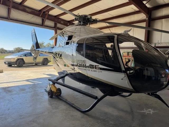 Exterior view of a 2013 EUROCOPTER EC120, N820PM.