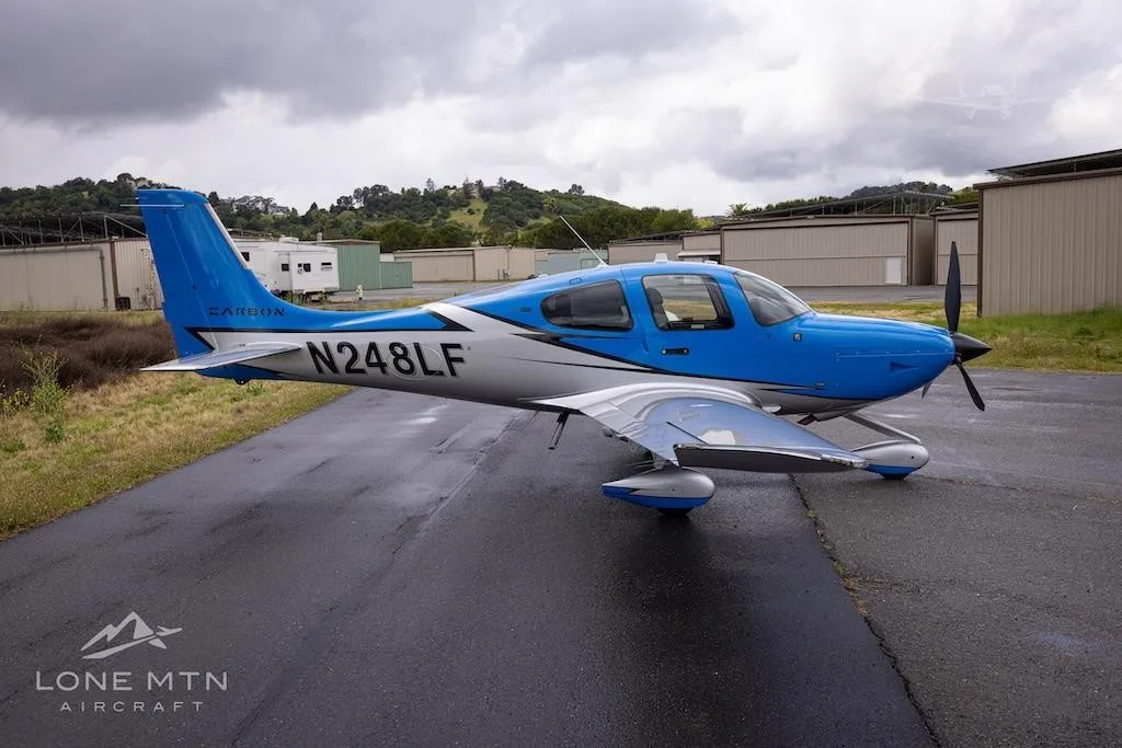 Exterior view of a 2020 CIRRUS SR22-G6 TURBO, N248LF.