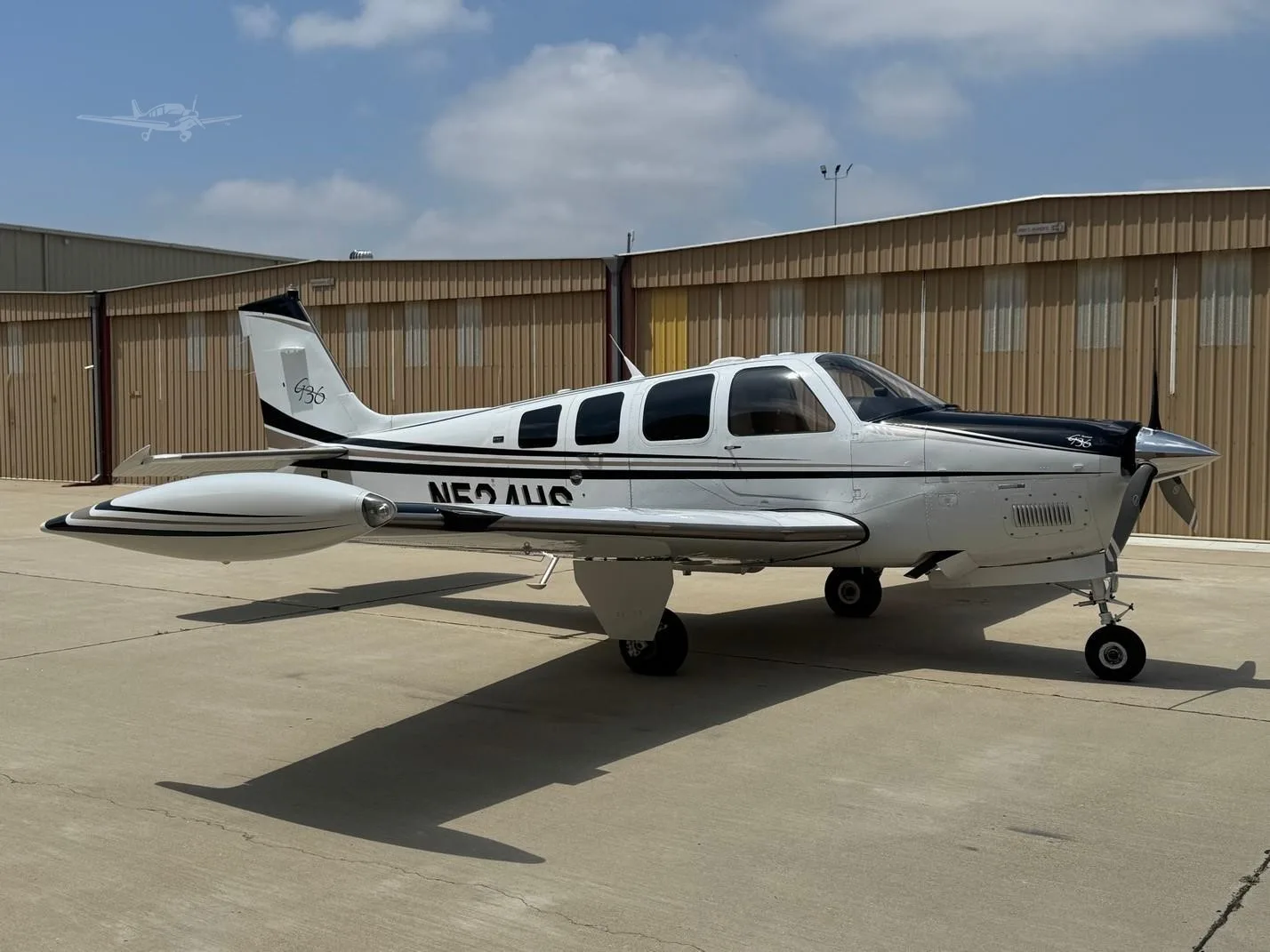 Exterior view of a 2007 BEECHCRAFT G36 BONANZA, N524HS.
