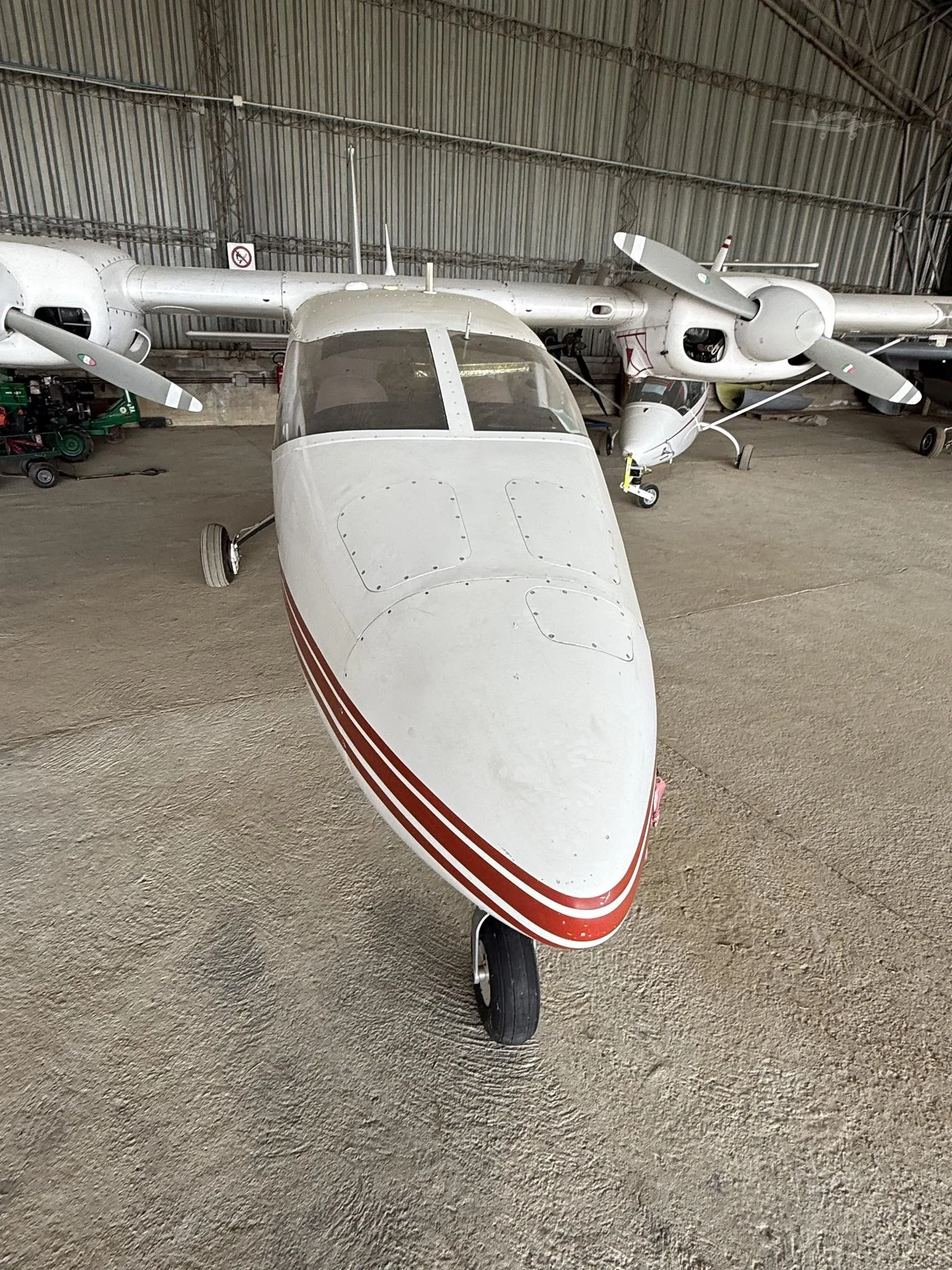 Exterior view of a 1980 PARTENAVIA P.68C-TC, I-GRAD.