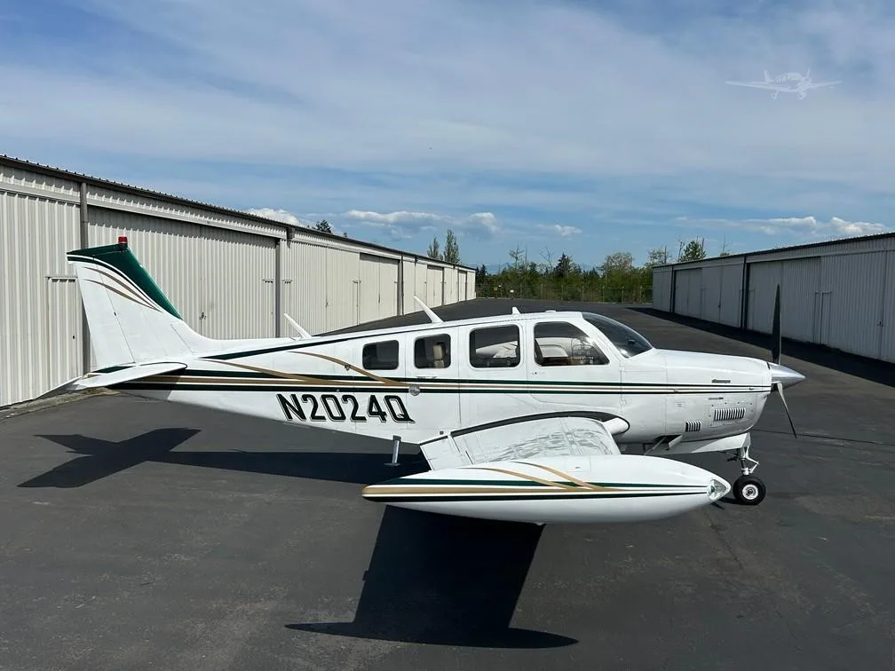 Exterior view of a 1978 BEECHCRAFT A36 BONANZA, N2024Q.