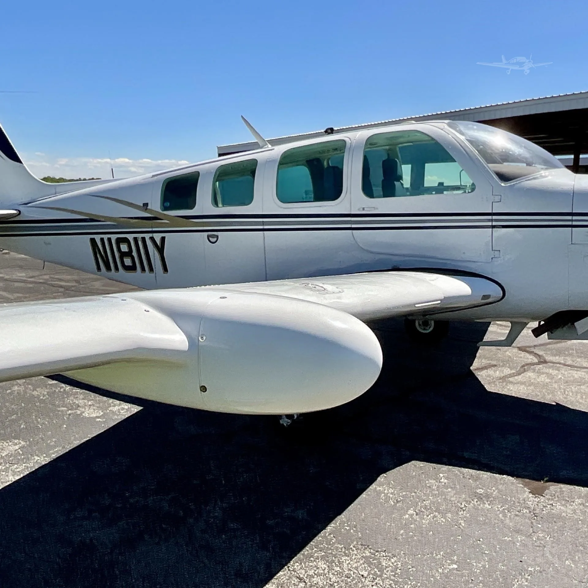 Exterior view of a 1981 BEECHCRAFT A36 BONANZA, N1811Y.