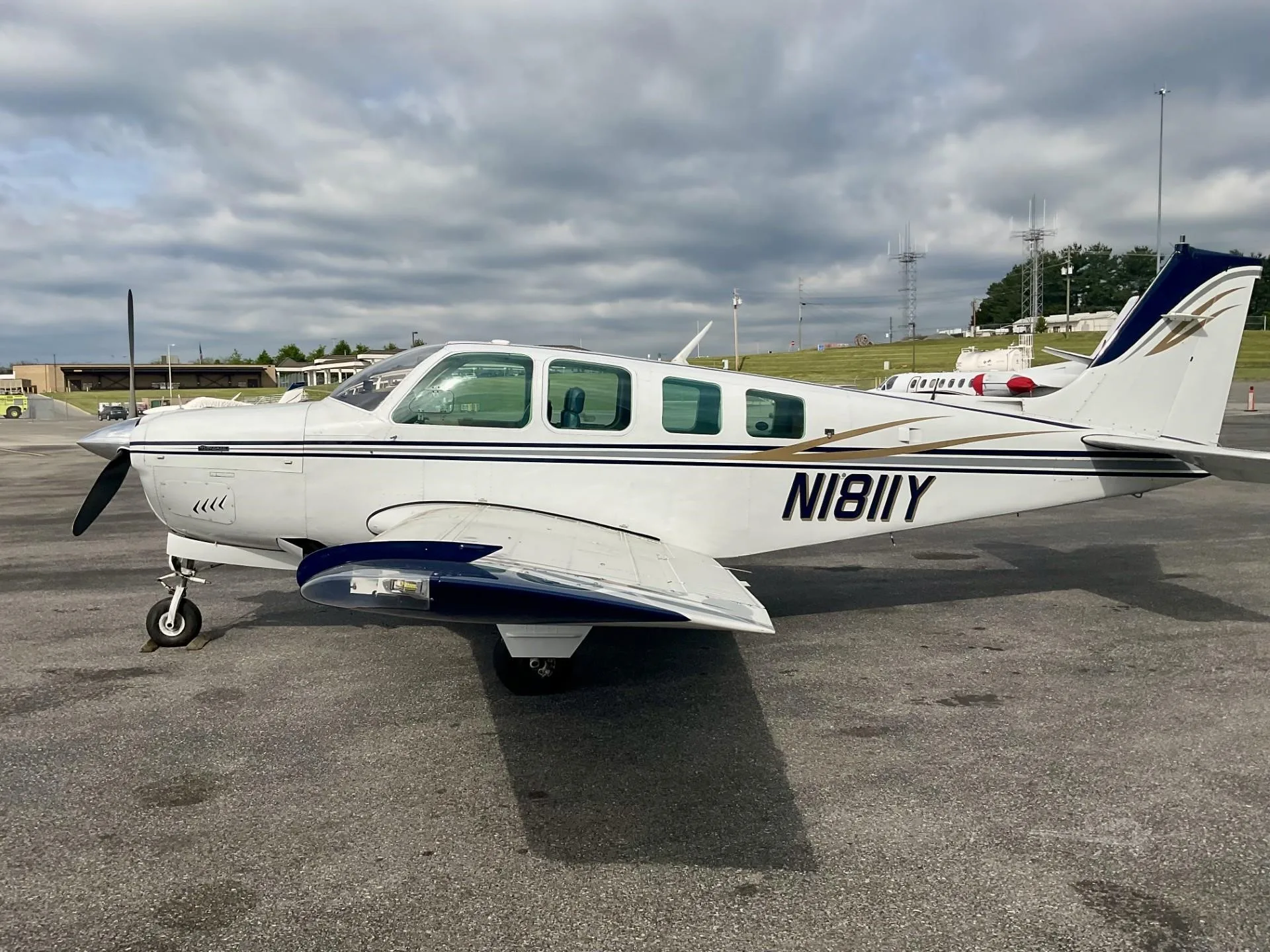 Exterior view of a 1981 BEECHCRAFT A36 BONANZA, N1811Y.