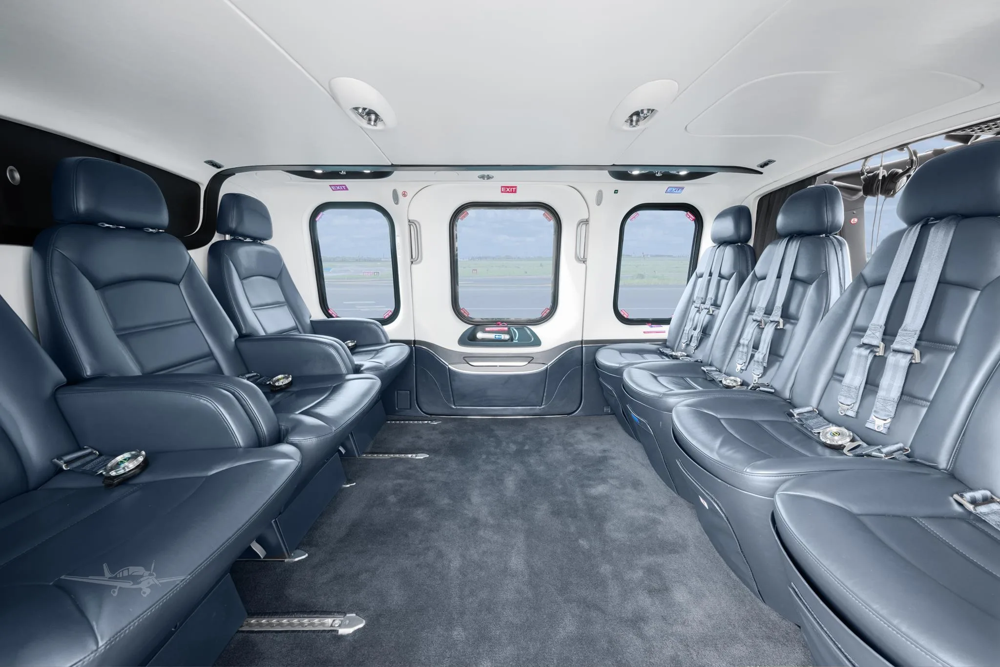 Cabin interior of a 2009 AGUSTA AW139.