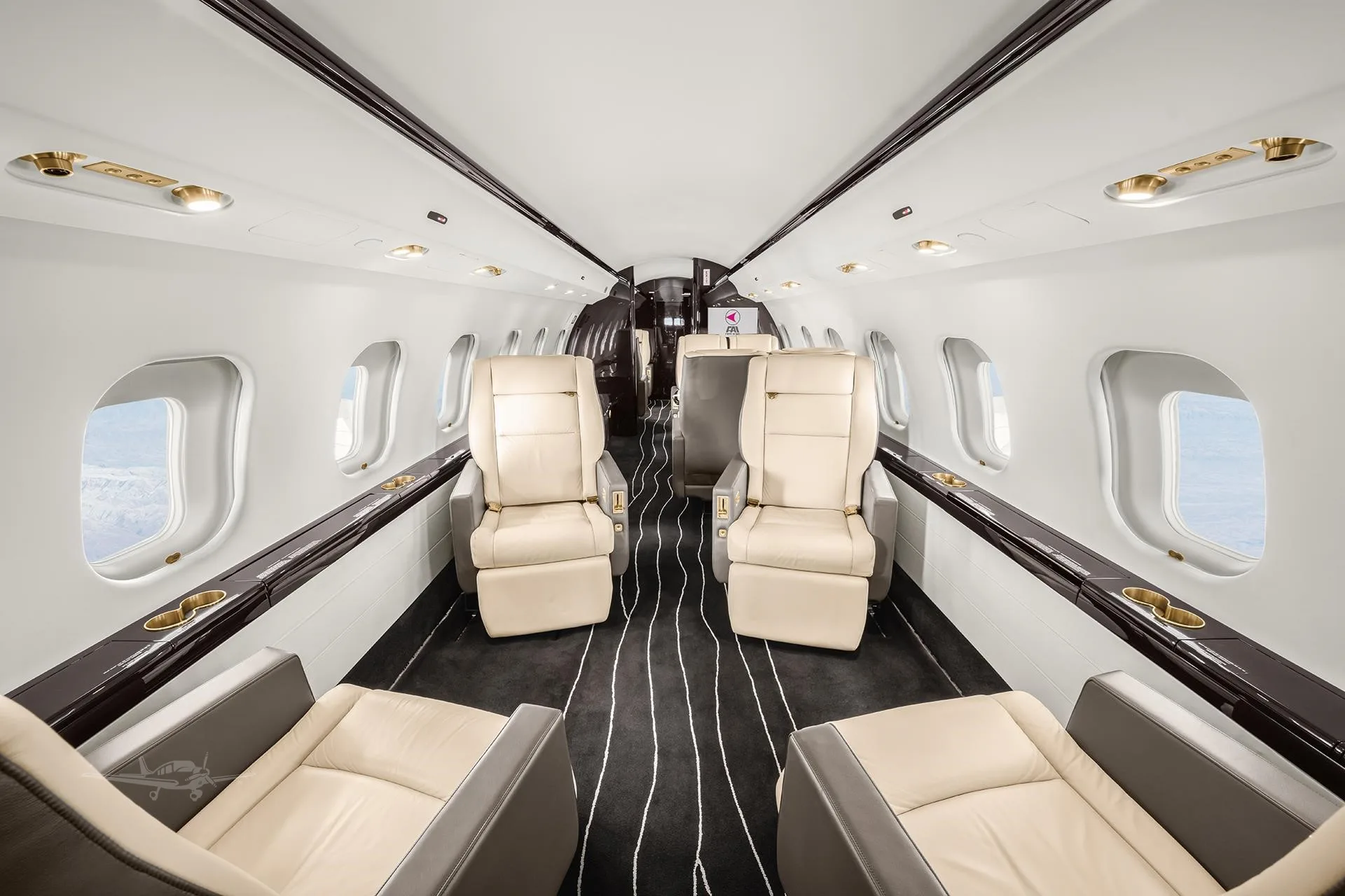 Cabin interior of a 2000 BOMBARDIER GLOBAL EXPRESS.