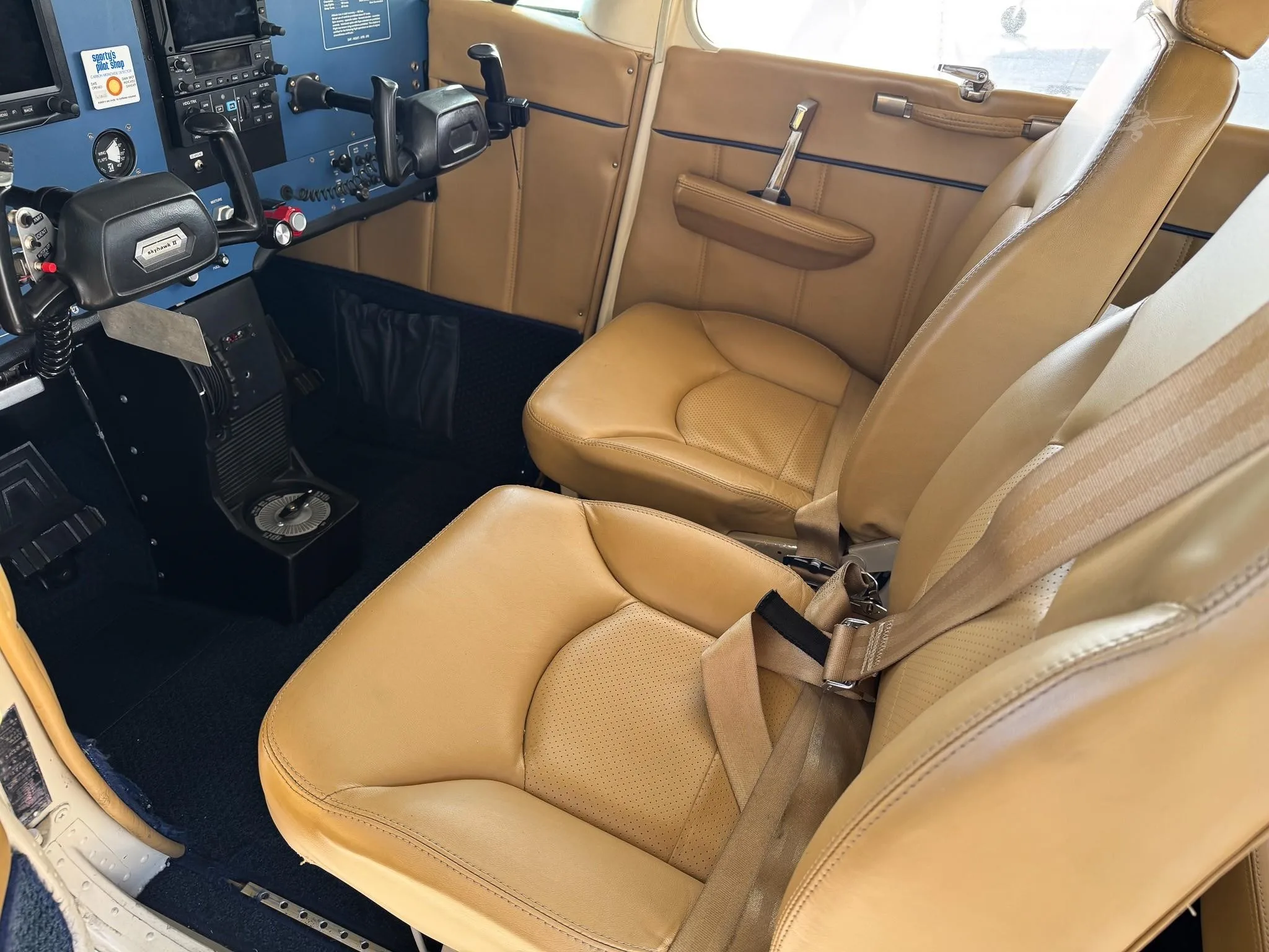 Cabin interior of a 1976 CESSNA 172M SKYHAWK.