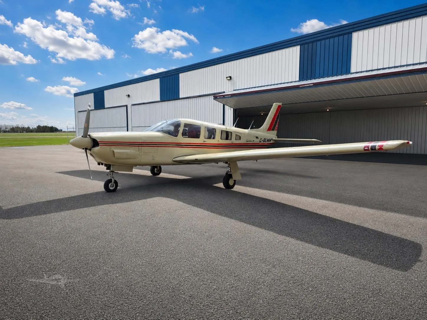 Exterior view of a 1980 PIPER SARATOGA SP, C-GLHM.