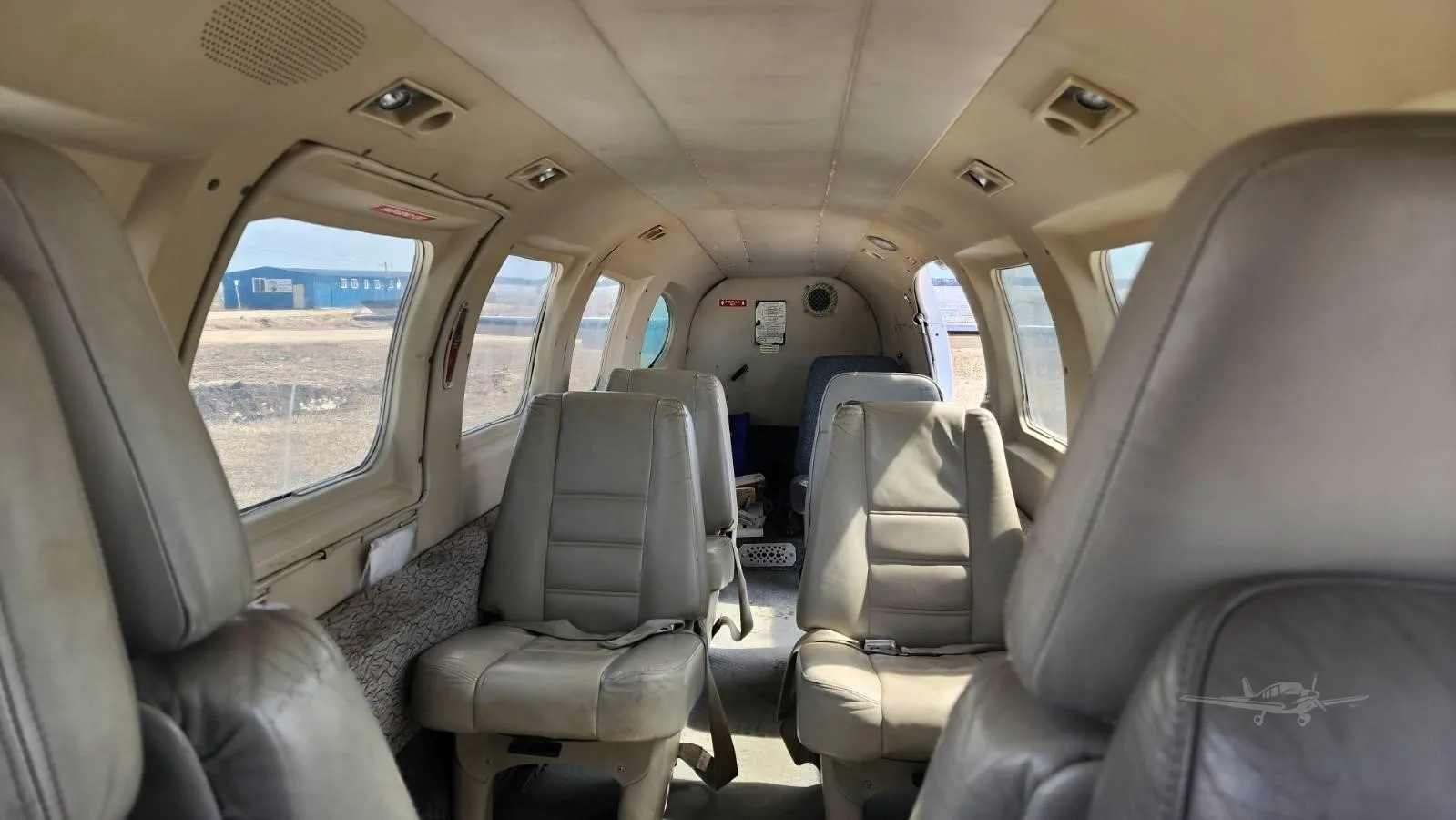 Cabin interior of a 1977 PIPER NAVAJO CHIEFTAIN.