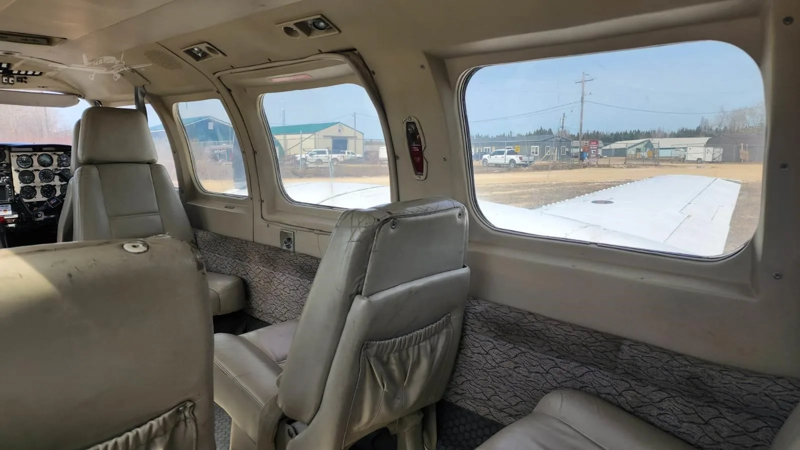 Cabin interior of a 1977 PIPER NAVAJO CHIEFTAIN.